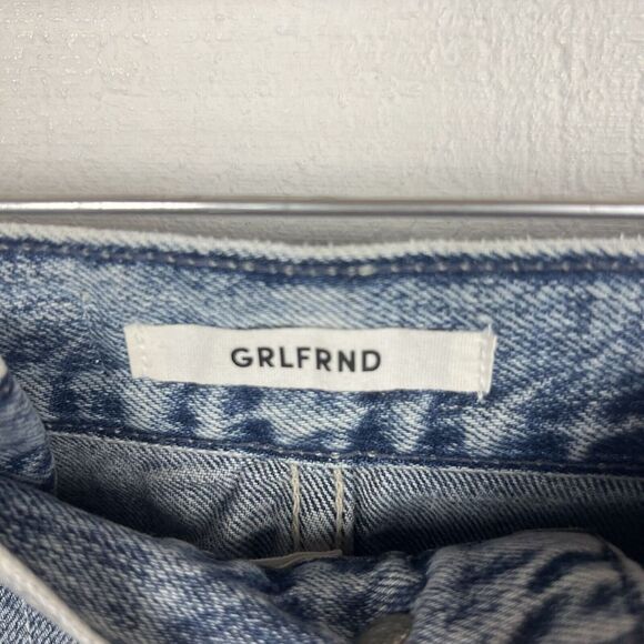 GRLFRND Jeans 25 Womens Blue Teagan High Rise Pleated Light Fading Please Me - Picture 3 of 10